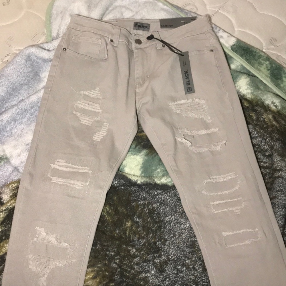 Black Premium Skinny ripped Jeans